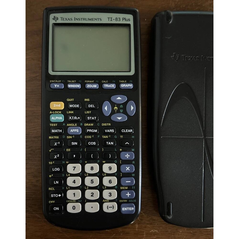 Texas Instruments TI-83 Plus Graphing Calculator W Slide Cover Tested & Working - Picture 2 of 7